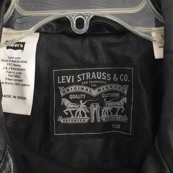 RARE Levi Strauss SAMPLE Black leather trench coat jacket NWOT - Picture 2 of 9